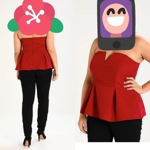 New red peplum top